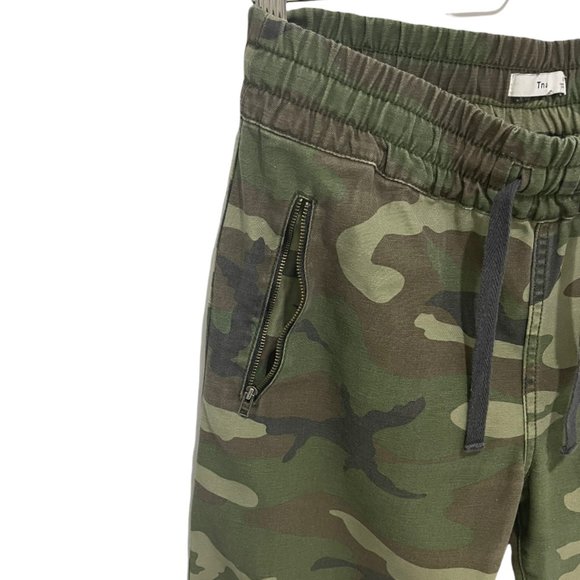 TNA Alix High Waisted Elastic Cuff Camo Print Ankle Jogger Pants Green Small EUC - Picture 6 of 11